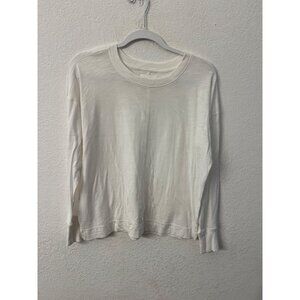 Lou & Grey Womens White Lightweight Long Sleeve Top size small